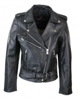 Women Classic Biker Leather Jacket
